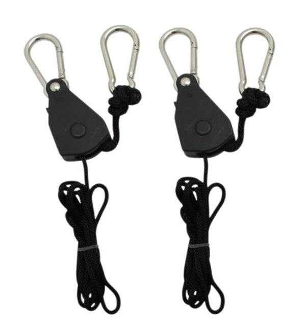1/8” Heavy Duty Adjustable Rope Ratchet for Air Cooled Reflector and Carbon Filter in Hydroponics