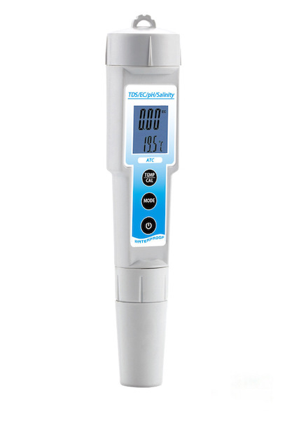 High Accuracy Waterproof PH EC TDS Salinity Temperature 5 in 1 Water Test Meter for Hydroponic and Aquarium